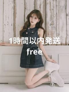 Darich ダーリッチ ウエストマークステッチデニムミニワンピース