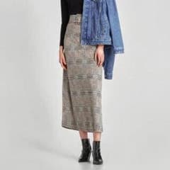 ZARA 2017AW グレンチェックスカート☆Lのサムネイル