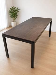 IKEA VANGSTA ダークブラウン 伸長式テーブル 120-180 - メルカリ