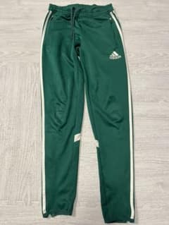 NYにて購入☆adidasジャージパンツ深緑S(XS) 古着のサムネイル