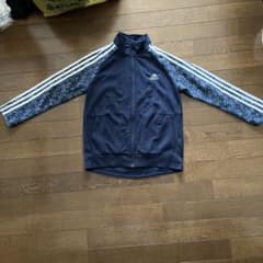 adidas ネイビー ストライプ ジャージ - メルカリ