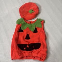 ハロウィン かぼちゃ コスチューム 帽子付き　90センチのサムネイル