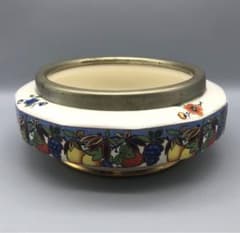 イギリス製フロスマロン1930年代果物柄フルーツボウルアンティーク