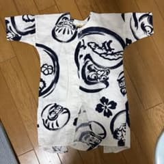 お祭りシャツ　鯉口ロンパース　ダルマロンパースのサムネイル