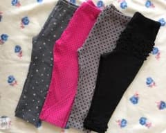 美品❤︎レギンス90  4枚セット ユニクロ&西松屋のサムネイル