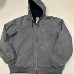 レアCarhartt アクティブジャケット 企業ロゴ J26 グレー - メルカリ