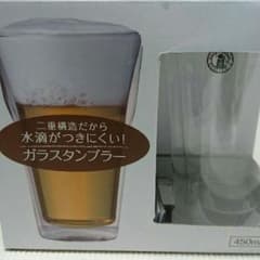 送料込　ガラスタンブラー450ml×2二重構造だから水滴がつきにくいのサムネイル
