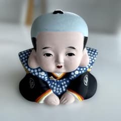 福助人形 縁起物 商売繁盛 招福 日本人形 陶器製 - メルカリ