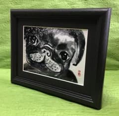 ★木阿弥が描く「黒パグ」オリジナル・プリントのサムネイル