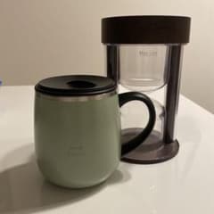 BRUNO スライド式蓋タンブラー ミントグリーン＆砂時計型コードレス加湿器のサムネイル