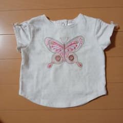 wonderkids ベビー 半袖Tシャツ 6-9M 蝶々刺繍のサムネイル