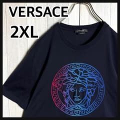3767【希少デザイン】イタリア製 ヴェルサーチ 刺繍メデューサロゴ T 