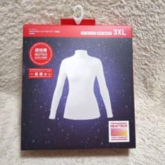 ユニクロ 超極暖 3XL ヒートテックウルトラウォームハイネックT オフホワイトのサムネイル