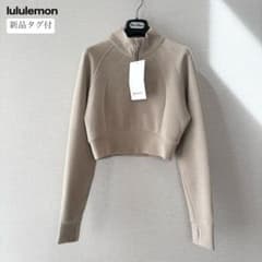 新品タグ付✨ルルレモンSoftstreme クロップハーフジップ スウェット S