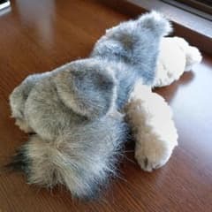 シュナウザーのぬいぐるみ クラシックデザイン グレーと白のサムネイル