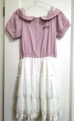 axes femme Kids(アクシーズファム)チェック柄半袖ワンピ140cmのサムネイル