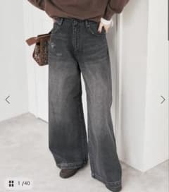 5 1/2 BAGGY DENIM (Black）のサムネイル