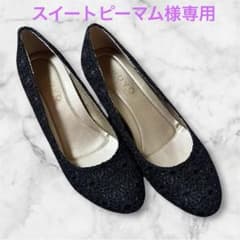【新品未使用】Nuovo ヌオーヴォ　ブラックレース　パンプス　M 23.5cmのサムネイル