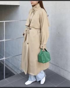 2wayスタンドカラーボリューム袖トレンチコート