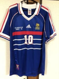 フランス代表 98 ユニフォーム ジダン フランスW杯決勝 ブラジル戦 復刻品のサムネイル