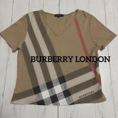 BURBERRY LONDONバーバリーノバチェック柄VネックカットソーTシャツ