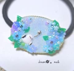 レジンヘアゴム シマエナガ碧花 - メルカリ