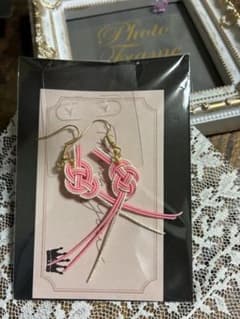 水引結び フックピアス 和風アクセサリーのサムネイル