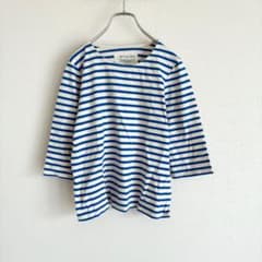 A254 16N° tricot d'avion 테두리 컷소우 블루
