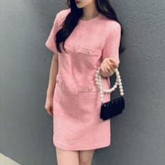 韓国 ツイード ワンピースのサムネイル