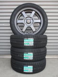 送料込み☆S6ガンメタ+グッドイヤー165/55R14☆軽自動車 タント ミラ 
