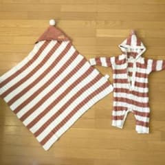 【断捨離様専用】ジェラートピケ ロンパース&おくるみセットのサムネイル