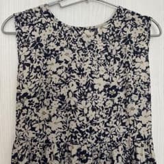 美品　GU 花柄　ノースリーブ ロングワンピース