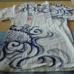 和柄Tシャツ手書き龍ドラゴン１品もののサムネイル