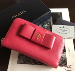 PRADA プラダ ラウンド長財布 リボン サフィアーノのサムネイル
