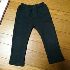 裏起毛 パンツ ズボン 黒 95cmのサムネイル