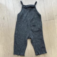 ZARA グレー リブ編みロンパース 6-9ヶ月のサムネイル