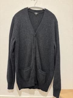 ゴ*ン様 UNIQLO カーディガン ダークグレー Lのサムネイル