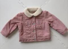 babyGAP コーデュロイ ボアジャケット ピンク 6-12ヶ月 1回着用のサムネイル