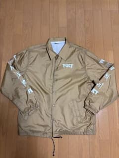 FUCTロゴ　ブラックナイロンコーチジャケット 美品 FUCT ナイロンコーチジャケット Lサイズ2017ss - メルカリ