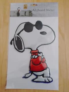 スヌーピー アートデコステッカー ジョークール 立体アートボード PEANUTS