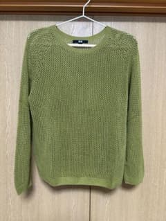 のの様専用　UNIQLO グリーン メッシュニット XLのサムネイル