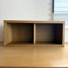 無印良品　壁に付けられる家具箱　44cm　オーク材のサムネイル