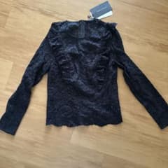 新品 ZARA WOMAN レースブラウス ブラックのサムネイル