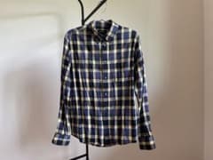 A.P.C   チェック柄　リネン混コットンシャツのサムネイル
