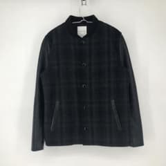 スティルバイハンド　ウール レザー スタジャン ブラック チェック 48 日本製 STILL BY HAND スタジャン 48 牛革 チェック ウール - メルカリ