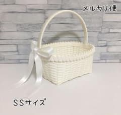 収納かご（ＳＳ） 小物やお菓子入れ、プレゼント用のかごにも♪   ホワイトのサムネイル