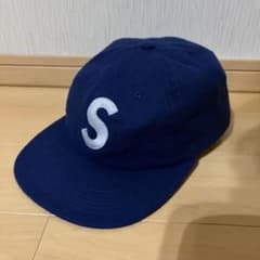 SUPREME 刺繍 Sロゴ ネイビーキャップ ウールのサムネイル
