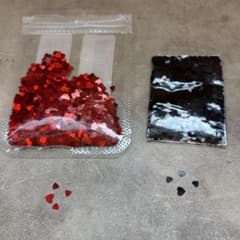 ネイル ホログラム ハート レッド ブラック 2点セットのサムネイル