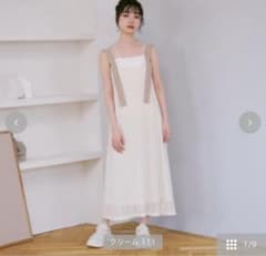 しまむら choco メッシュ切り替えワンピースのサムネイル