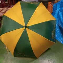 Hannans Racing ゴルフ用傘 緑と黄色